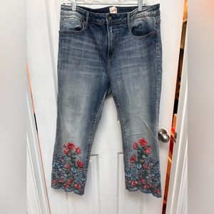 Driftwood cropped jeans 32” EUC